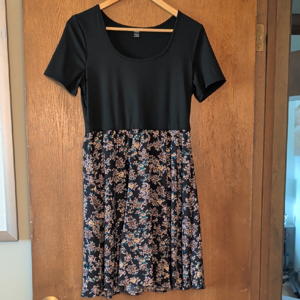 Floral Black Dress